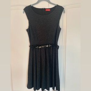 Elle jeweled belted fit and flare.